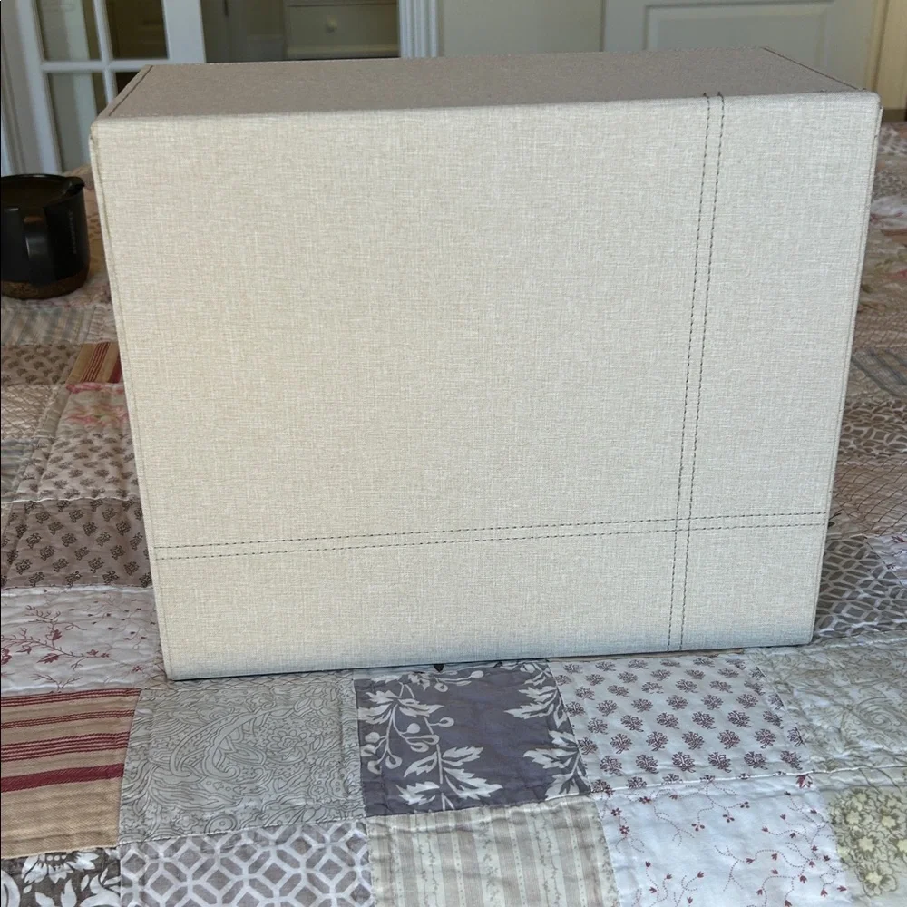 The Container Store Tan Fabric Storage Bin